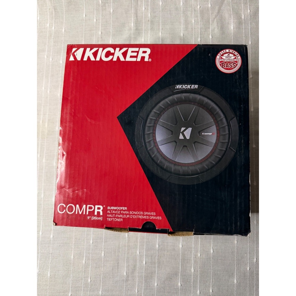 Kicker 43CWR82 8" CompR CWR8 Series Sub 300W RMS 2 Ohm DVC Car Subwoofer